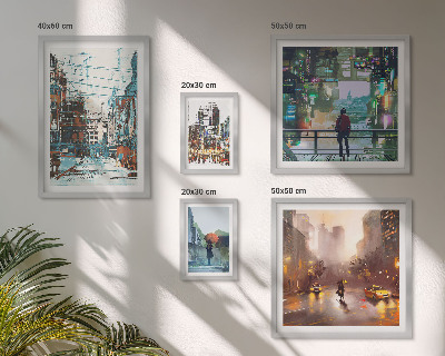 Pared galería de arte Paisajes urbanos modernos