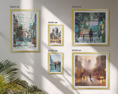 Pared galería de arte Paisajes urbanos modernos