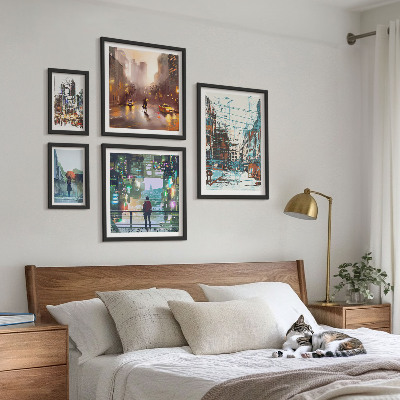 Pared galería de arte Paisajes urbanos modernos