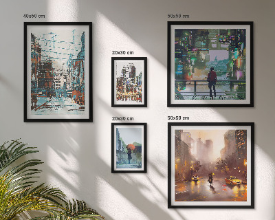 Pared galería de arte Paisajes urbanos modernos