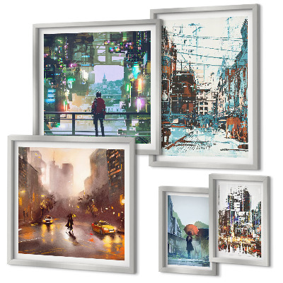 Pared galería de arte Paisajes urbanos modernos