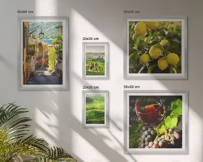 Conjunto de cuadros decorativos con paisajes de la Toscana