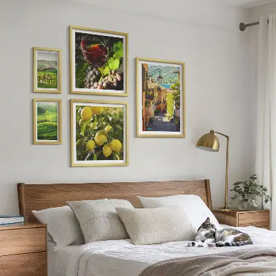 Conjunto de cuadros decorativos con paisajes de la Toscana