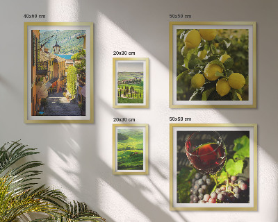 Conjunto de cuadros decorativos Los encantadores paisajes de la Toscana.