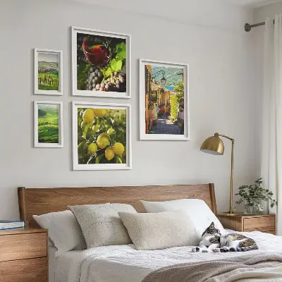 Conjunto de cuadros decorativos con paisajes de la Toscana