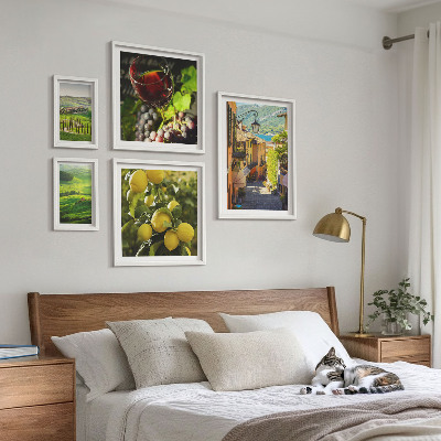 Conjunto de cuadros decorativos Los encantadores paisajes de la Toscana.