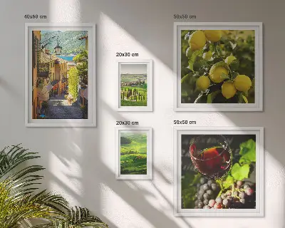 Conjunto de cuadros decorativos con paisajes de la Toscana