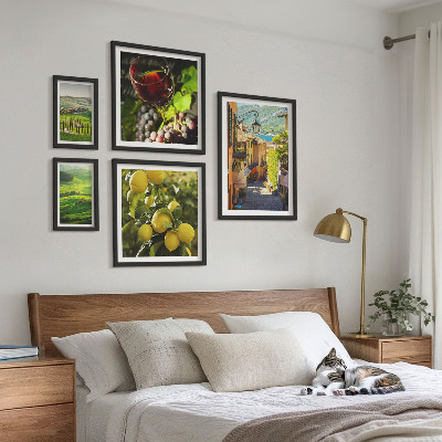 Conjunto de cuadros decorativos Los encantadores paisajes de la Toscana.