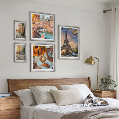 Conjunto de cuadros decorativos Vistas atmosféricas de la cafetería