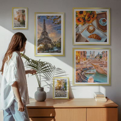 Conjunto de cuadros decorativos Vistas atmosféricas de la cafetería