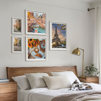 Conjunto de cuadros decorativos Vistas atmosféricas de la cafetería