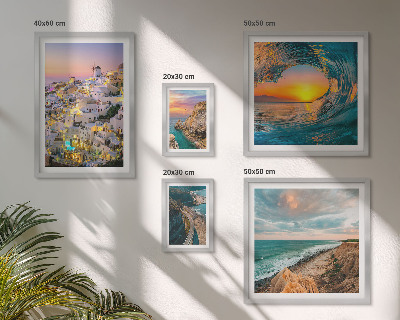 Set de 5 cuadros para salón Paisajes costeros y playas