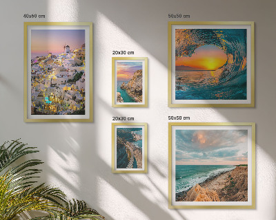 Set de 5 cuadros para salón Paisajes costeros y playas