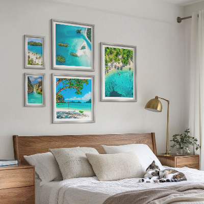Pared galería de arte Playas tropicales, aguas paradisíacas