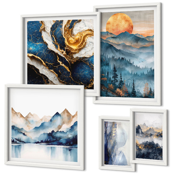 Conjunto de cuadros decorativos Paisajes montañosos del oeste