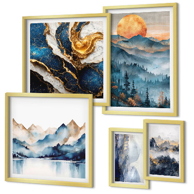 Conjunto de cuadros decorativos Paisajes montañosos del oeste