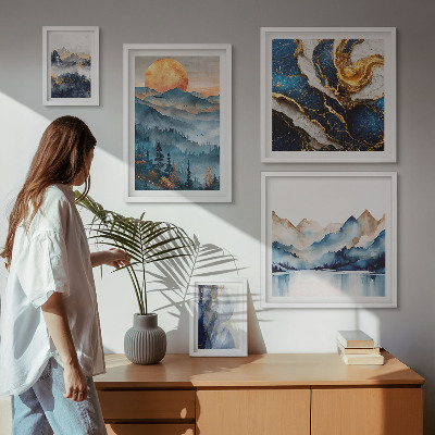 Conjunto de cuadros decorativos Paisajes montañosos del oeste