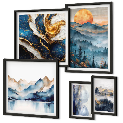 Conjunto de cuadros decorativos Paisajes montañosos del oeste