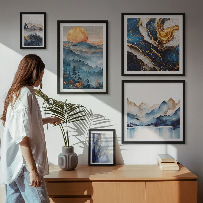 Conjunto de cuadros decorativos Paisajes montañosos del oeste