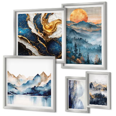 Conjunto de cuadros decorativos Paisajes montañosos del oeste