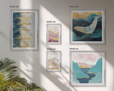 Pared galería de arte Montañas abstractas mar moderno