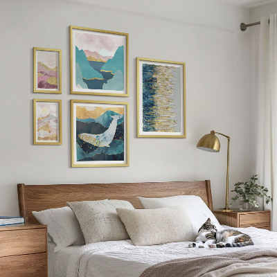 Pared galería de arte Montañas abstractas mar moderno