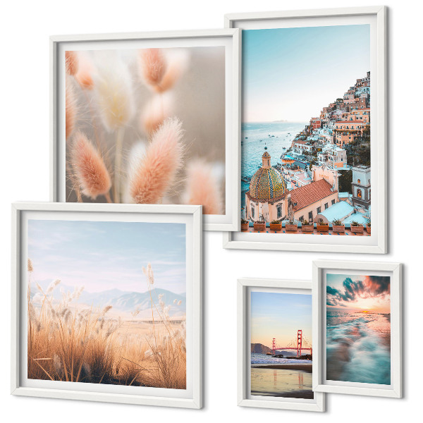 Conjunto de cuadros decorativos Paisajes costeros y naturaleza
