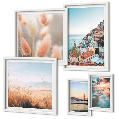 Conjunto de cuadros decorativos Paisajes costeros y naturaleza