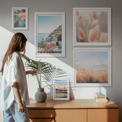 Conjunto de cuadros decorativos Paisajes costeros y naturaleza