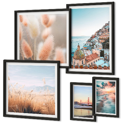Conjunto de cuadros decorativos Paisajes costeros y naturaleza