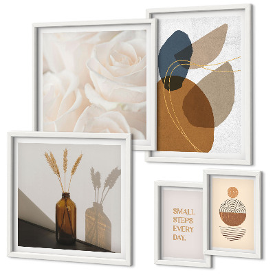 Set de 5 cuadros para salón Decoraciones de plantas estilo boho