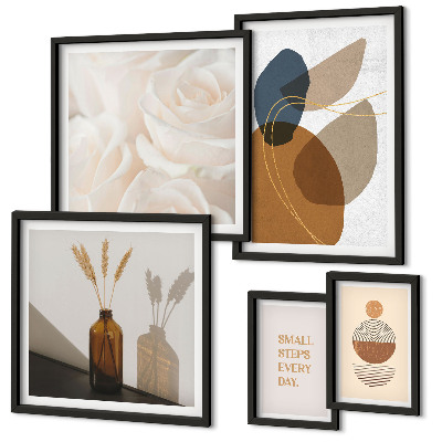 Set de 5 cuadros para salón Decoraciones de plantas estilo boho
