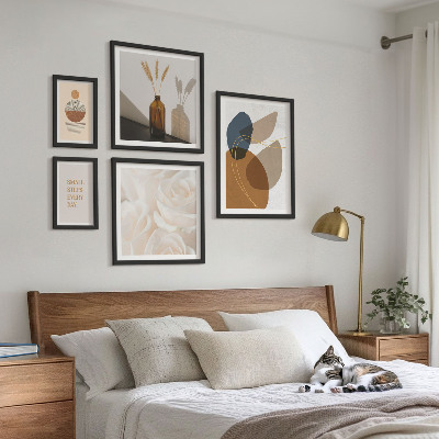 Set de 5 cuadros para salón Decoraciones de plantas estilo boho