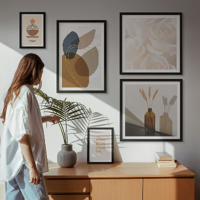 Set de 5 cuadros para salón Decoraciones de plantas estilo boho
