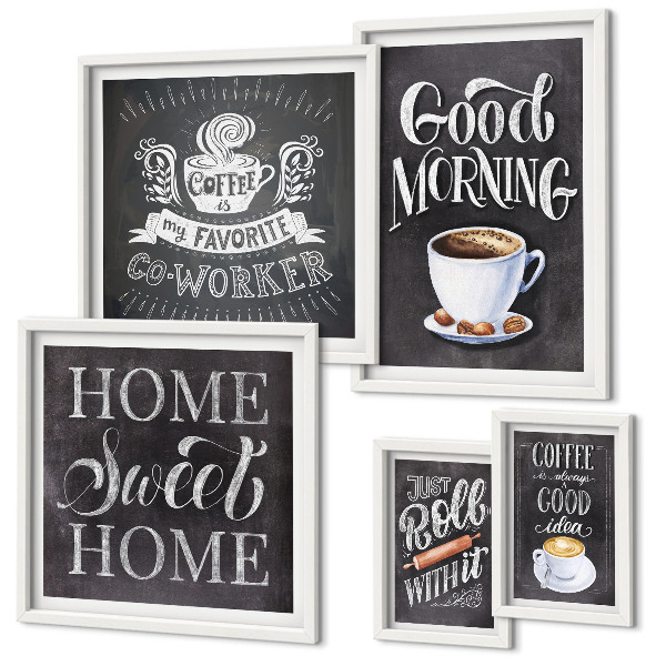 Conjunto de cuadros decorativos Ideas para cafés rústicos