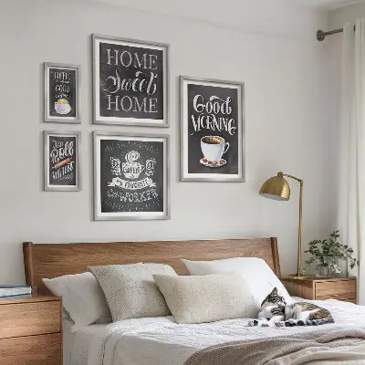 Conjunto de cuadros decorativos para cafés rústicos