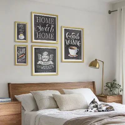 Conjunto de cuadros decorativos para cafés rústicos