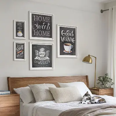 Conjunto de cuadros decorativos para cafés rústicos