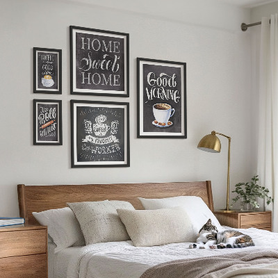 Conjunto de cuadros decorativos Ideas para cafés rústicos