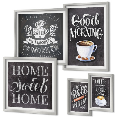 Conjunto de cuadros decorativos Ideas para cafés rústicos