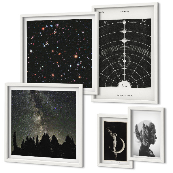 Pared galería de arte Inspiraciones cósmicas de la galaxia