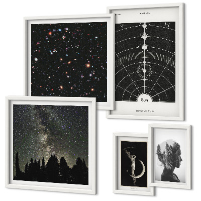 Pared galería de arte Inspiraciones cósmicas de la galaxia