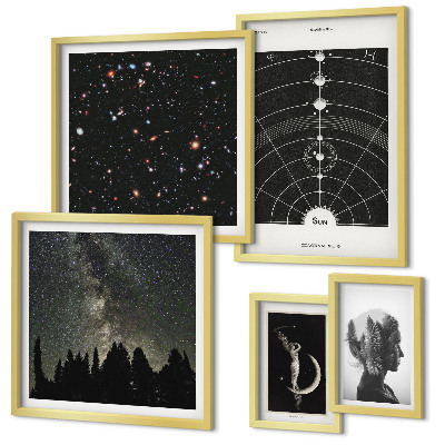 Pared galería de arte Inspiraciones cósmicas de la galaxia