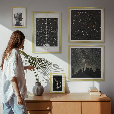Pared galería de arte Inspiraciones cósmicas de la galaxia