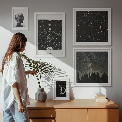 Pared galería de arte Inspiraciones cósmicas de la galaxia