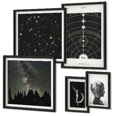 Pared galería de arte Inspiraciones cósmicas de la galaxia