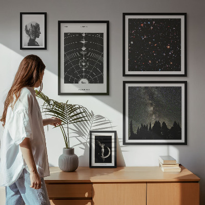 Pared galería de arte Inspiraciones cósmicas de la galaxia