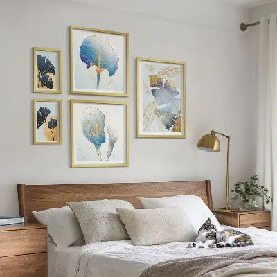 Conjunto de cuadros decorativos con motivos vegetales modernos