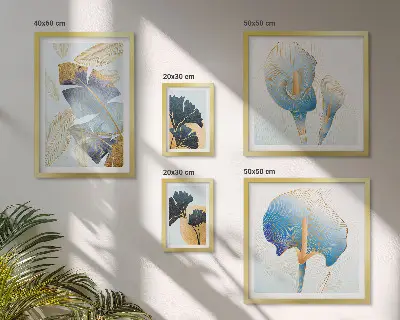 Conjunto de cuadros decorativos con motivos vegetales modernos
