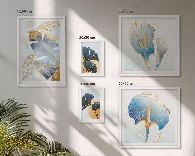 Conjunto de cuadros decorativos motivos vegetales modernos
